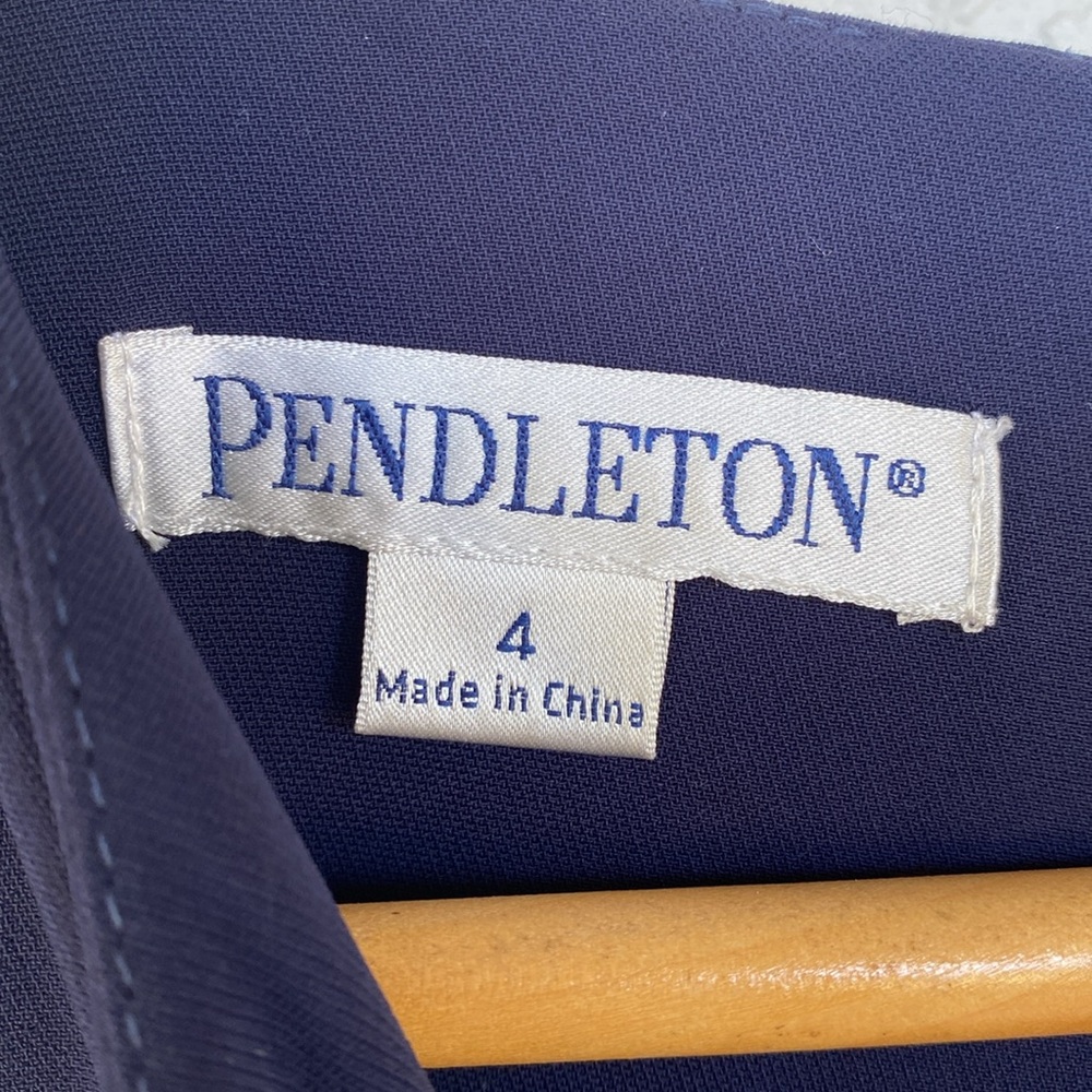 Pendleton Travel Tricotine All Day Dress in Navy - Picture 4 of 8